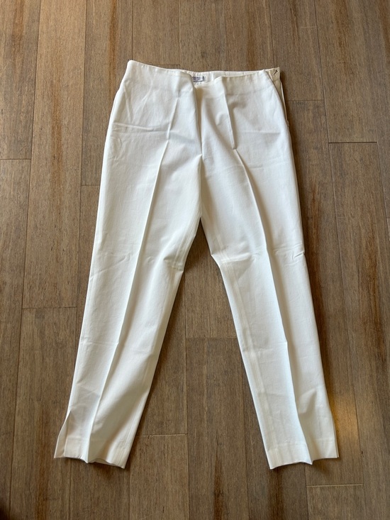 Brunello Cucinelli stretch-cotton white capri trousers size US 10 made in Italy - Picture 6 of 16